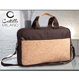 Eco Friendly Cork Laptop Bag with 2 tone finish (Brown)
