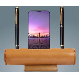 Eco friendly Barrel Bamboo speaker