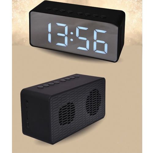 Urban Gear Bluetooth Speaker & Mirrored Alarm Clock - CLOCKY