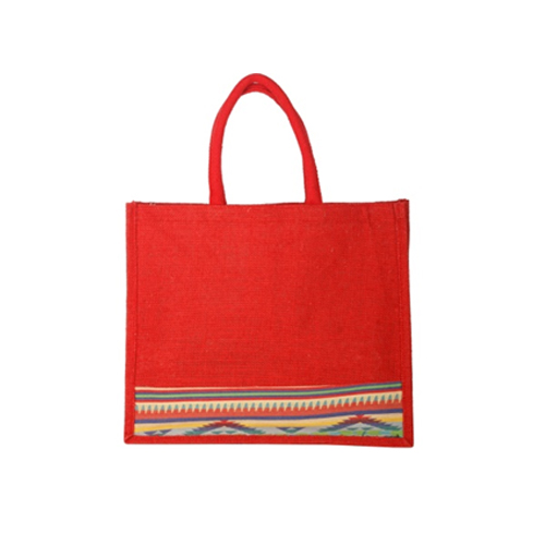 Tote Bag – Tote Bag with Patchwork – Red