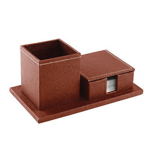 SQUARE PEN CUP & SLIP HOLDER
