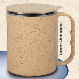 Eco Friendly Coffee Mug with Steel Inside H 187