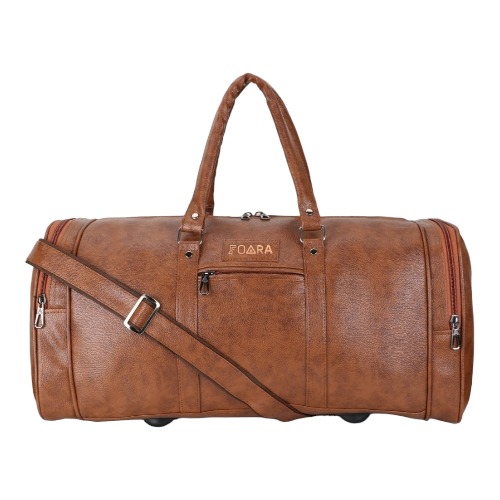 Foara zipper Customized leather Duffle Bag