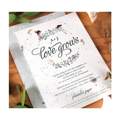 Plantable Wedding Invitation Card