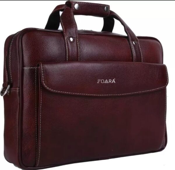 foara orion pure leather laptop office bag