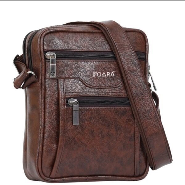 foara brown sling leather bag