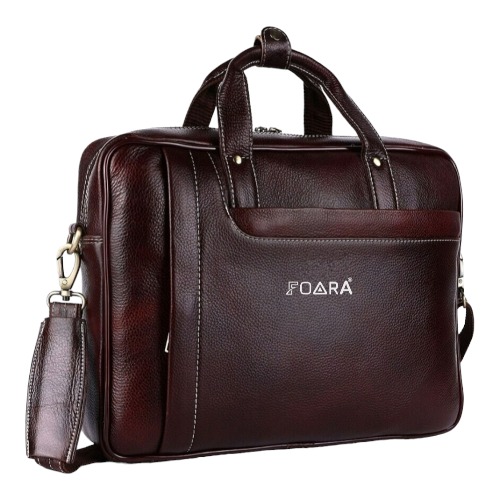 foara hunter pure leather laptop bag