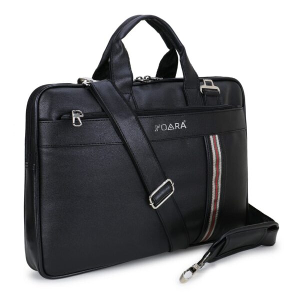 foara snow pu leather laptop executive office bag