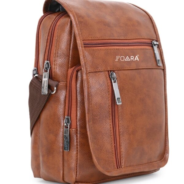 foara tan sling leather cross body sling bag