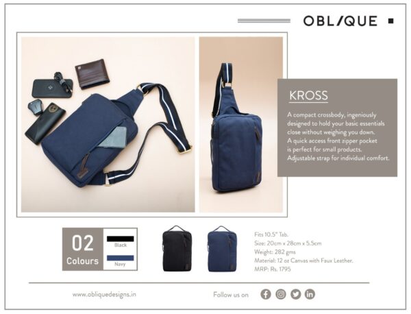 oblique Cross_body sling bag