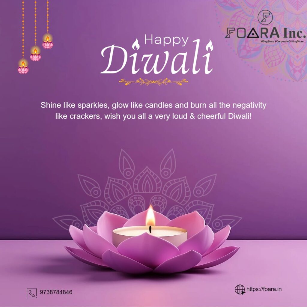 Happy Diwali 2025 wishes by Foara Inc – Bag Manufacturer & Corporate Gifting Store in Bengaluru
